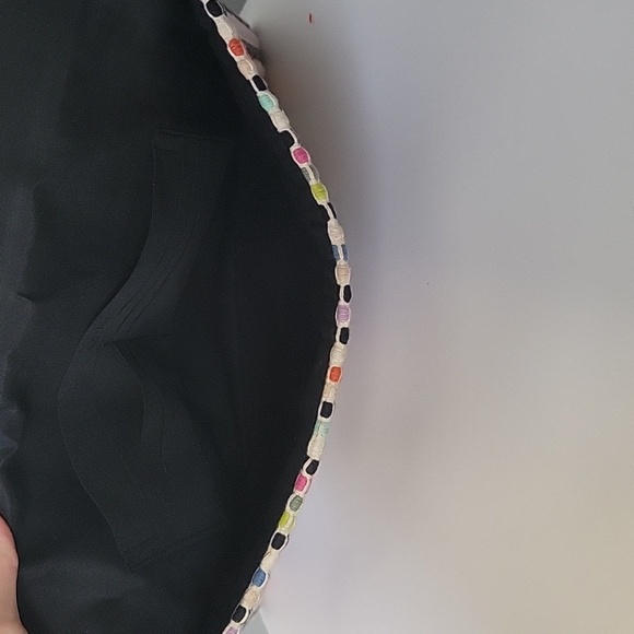 Stella & Dot Taj Bohemian Multicolored Striped Fringe Clutch - Picture 11 of 14